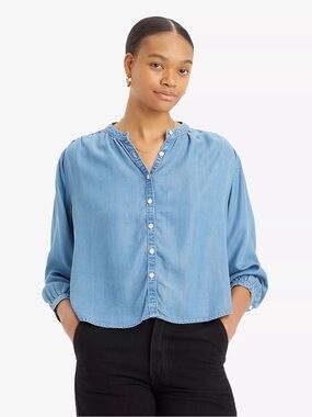 Levi's Women's Lilah Button-Front 3/4-Sleeve Blouse